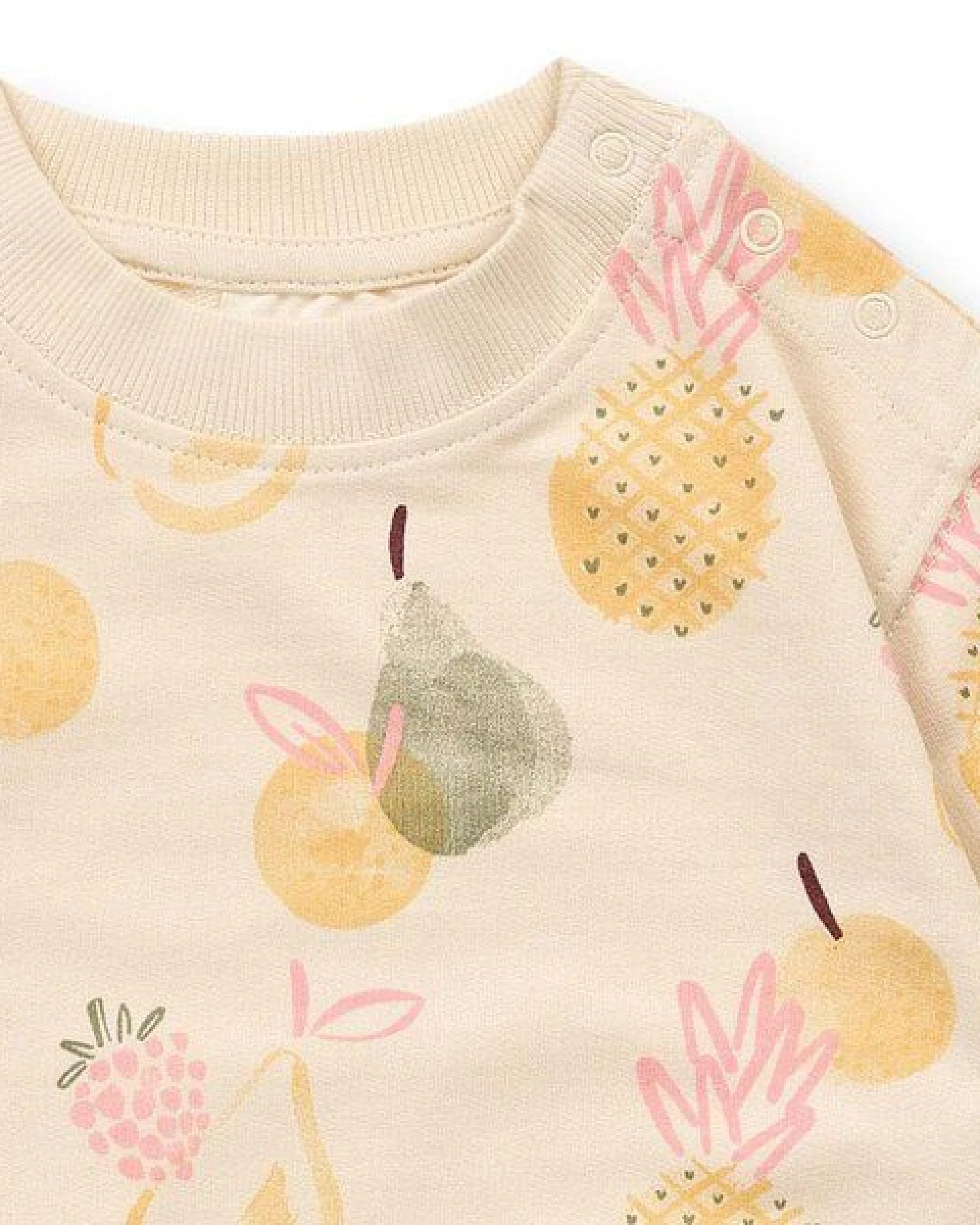 Sense Organics Baby Sweatshirt mit Früchtedruck, Modell SIAM – Ansicht 3