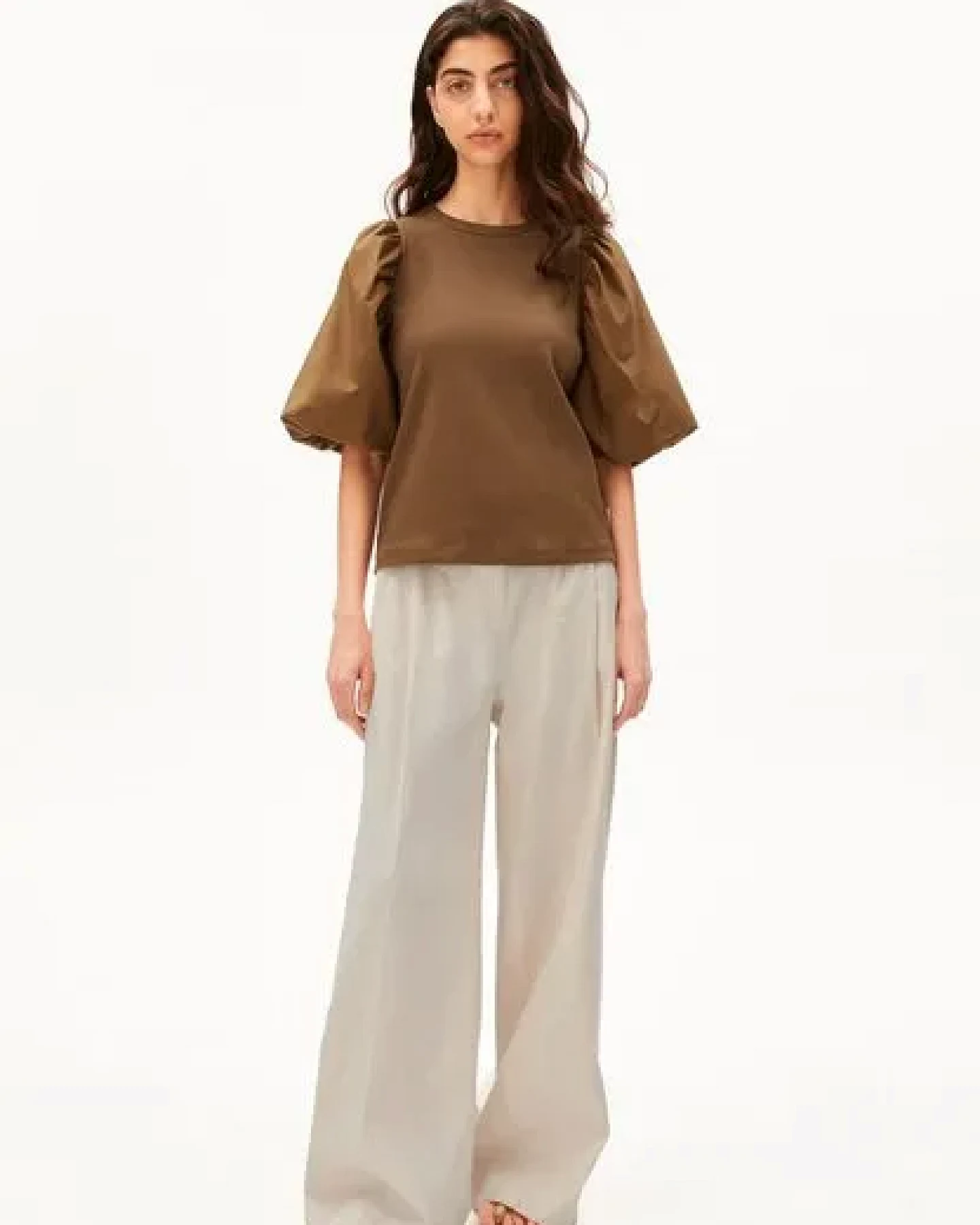 ARMEDANGELS PUFF SLEEVE Damen T-Shirt aus Bio-Baumwoll Mix – Ansicht 4