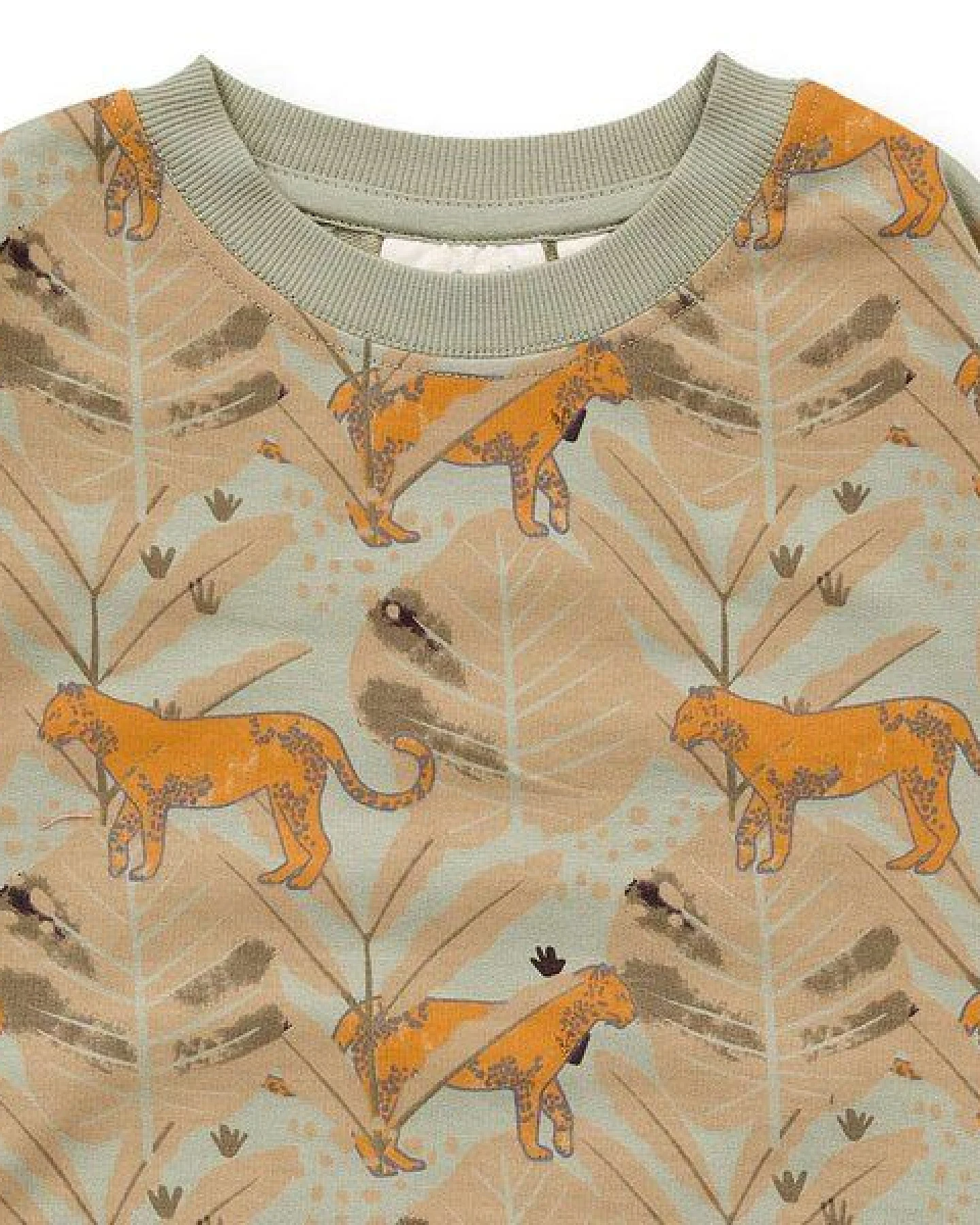 Sense Organics Kinder Sweatshirt mit Dschungeldruck, Modell DARI – Ansicht 2