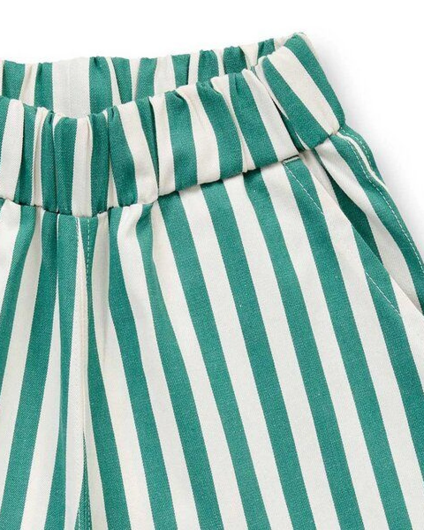 Sense Organics Kinderhose grün-weiß gestreift, Modell WALA – Ansicht 3