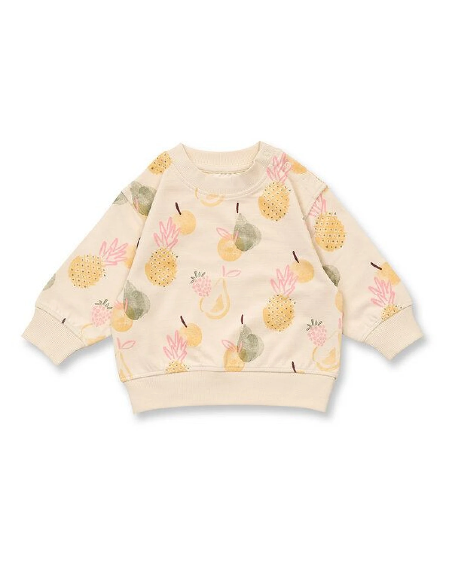 Sense Organics Baby Sweatshirt mit Früchtedruck, Modell SIAM – Ansicht 2