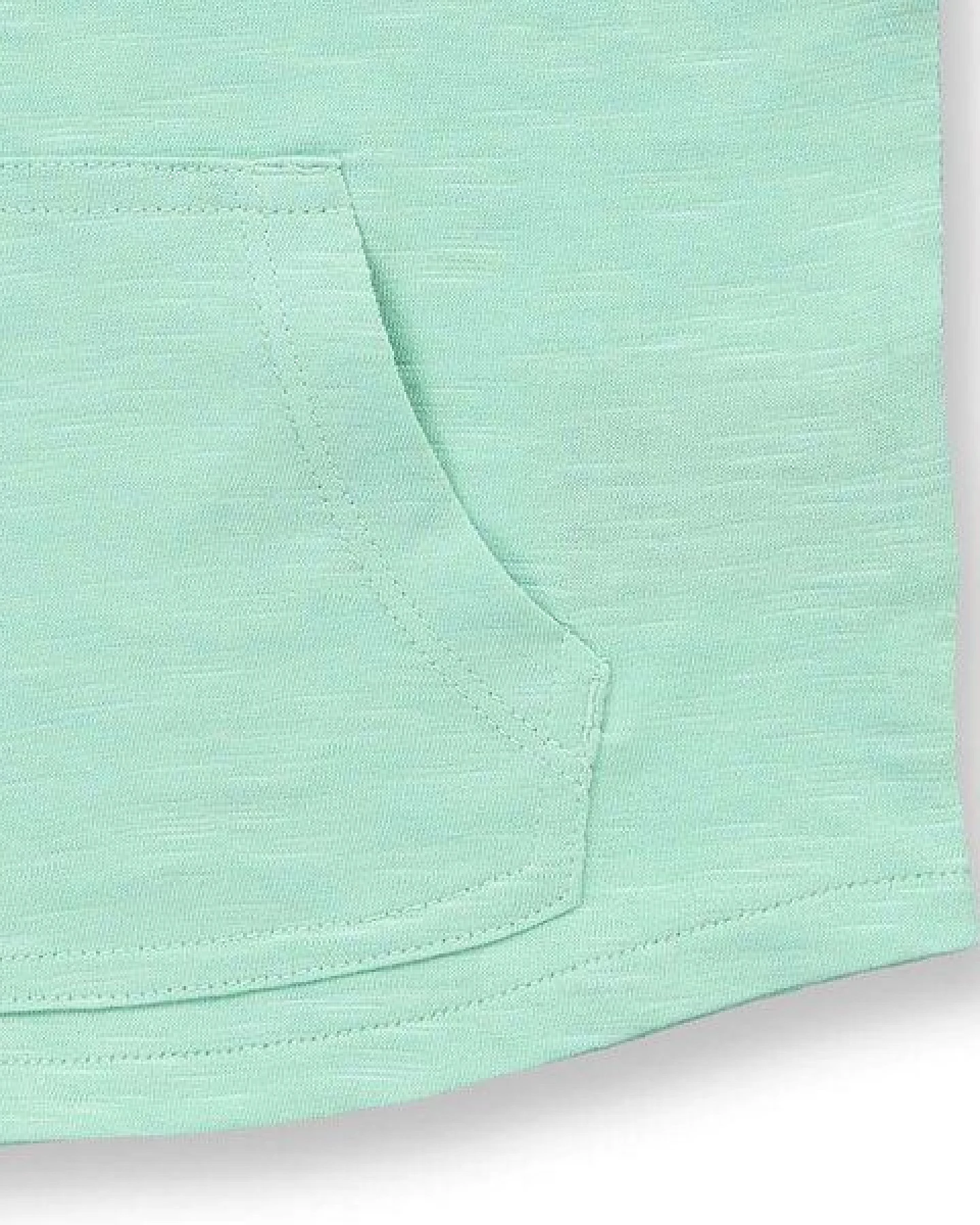 Sense Organics Baby T-Shirt in mintgrün mit Kängurutasche, Modell TAMO – Ansicht 3