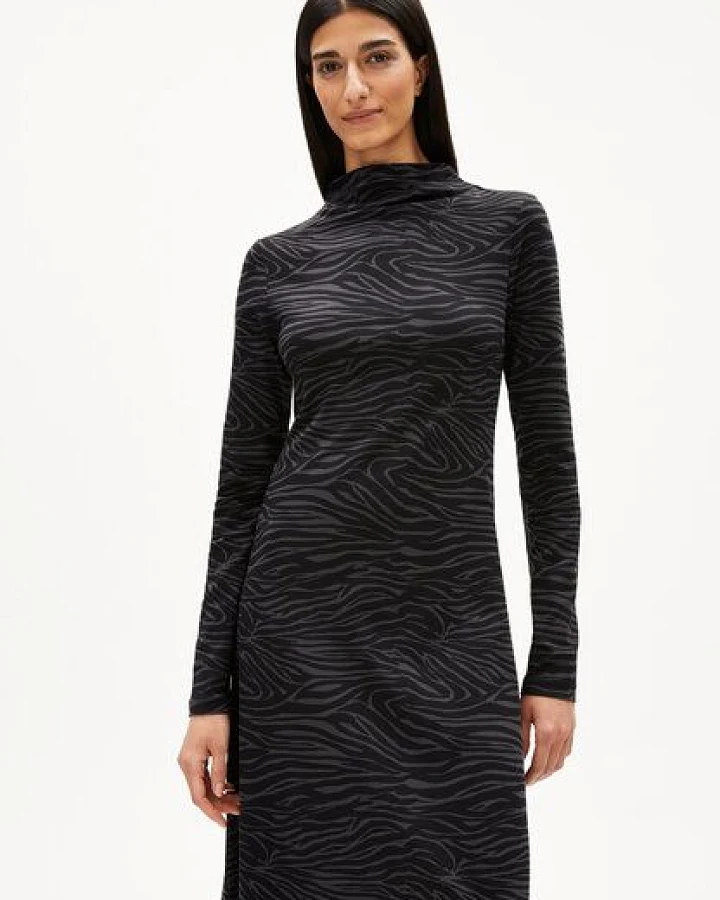 ARMEDANGELS DAILIMAA ZEBRARAA Damen Jerseykleid aus Bio-Baumwoll Mix