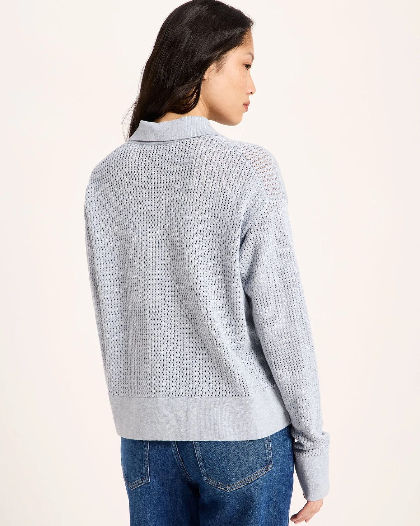 Pullover mit Polo-Kragen (GOTS) – Ansicht 4