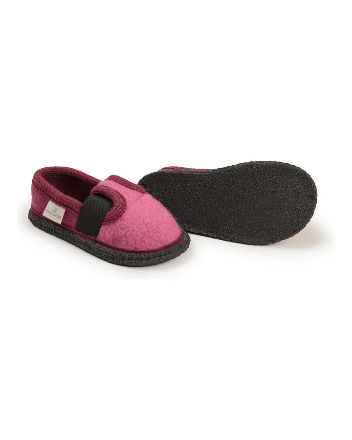 Kinder Hausschuhe Walkpuschen lippstick-fuchisa Gr. 24