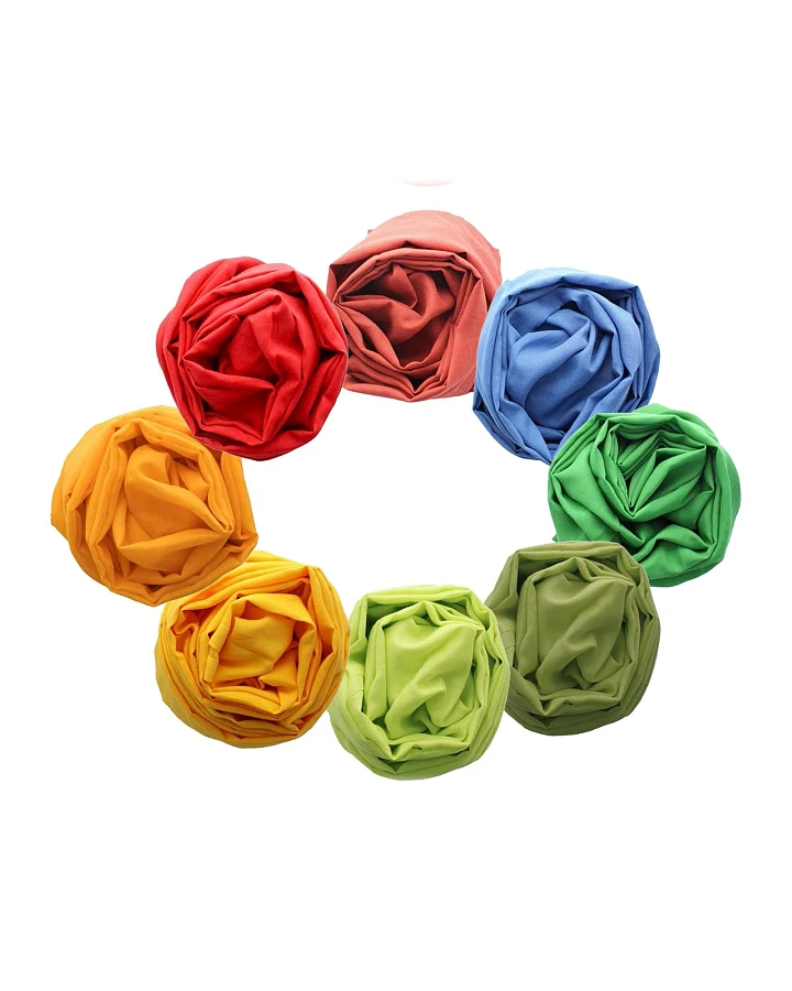 Spieltücher Bio-Baumwolle 8er-Set, 50 x 50 cm bunt