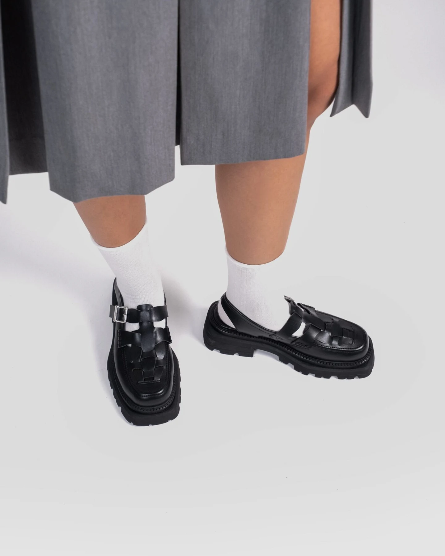 Prev Damen vegan Sandalen Dorothy Plateau Schwarz – Ansicht 2