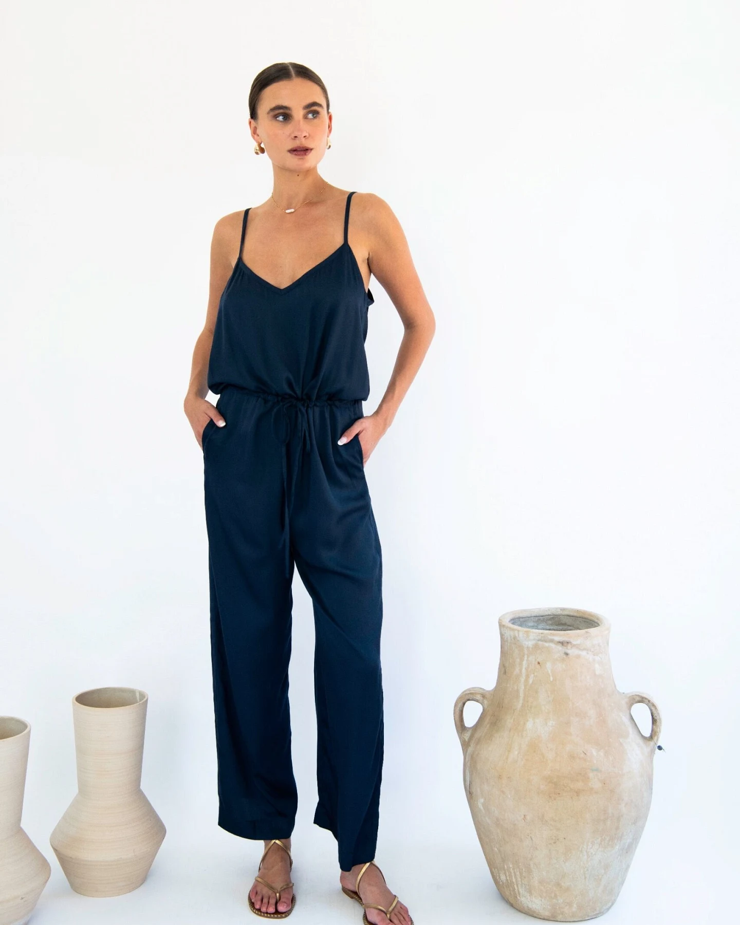Neu Nomads Damen vegan Jumpsuit Melbourne Mitternacht – Ansicht 2
