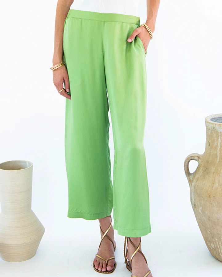 Neu Nomads Damen vegan Hose Cropped Palazzo Carina Emerald