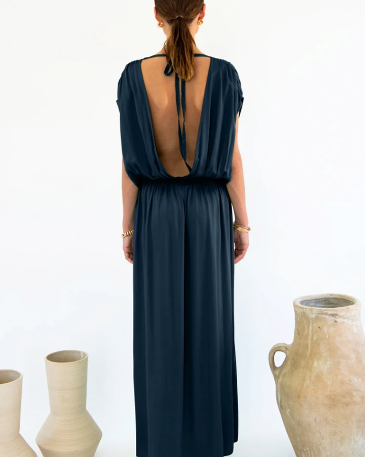 Neu Nomads Damen vegan Kleid Natalia Mitternacht