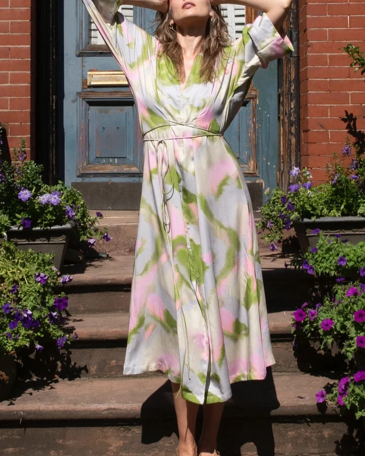 Neu Nomads Damen vegan Kleid Carmen Dreamy Print