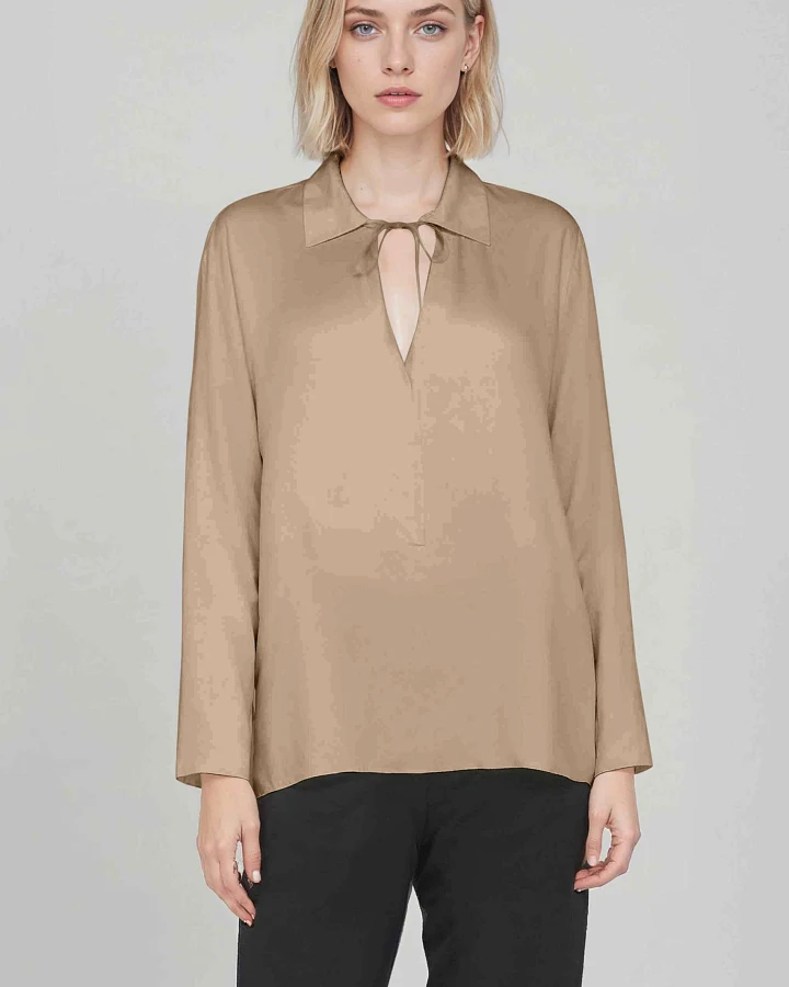 Neu Nomads Damen vegan Bluse Bettina Tunika Goldie