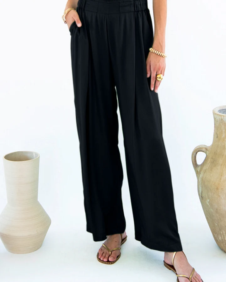 Neu Nomads Damen vegan Hose Garbo Schwarz