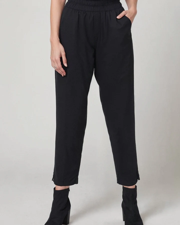 Neu Nomads Damen vegan Hose Belmont Schwarz