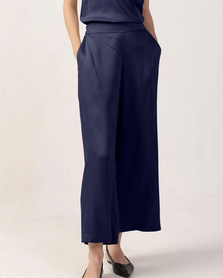 Neu Nomads Damen vegan Hose Cropped Giada Mitternacht