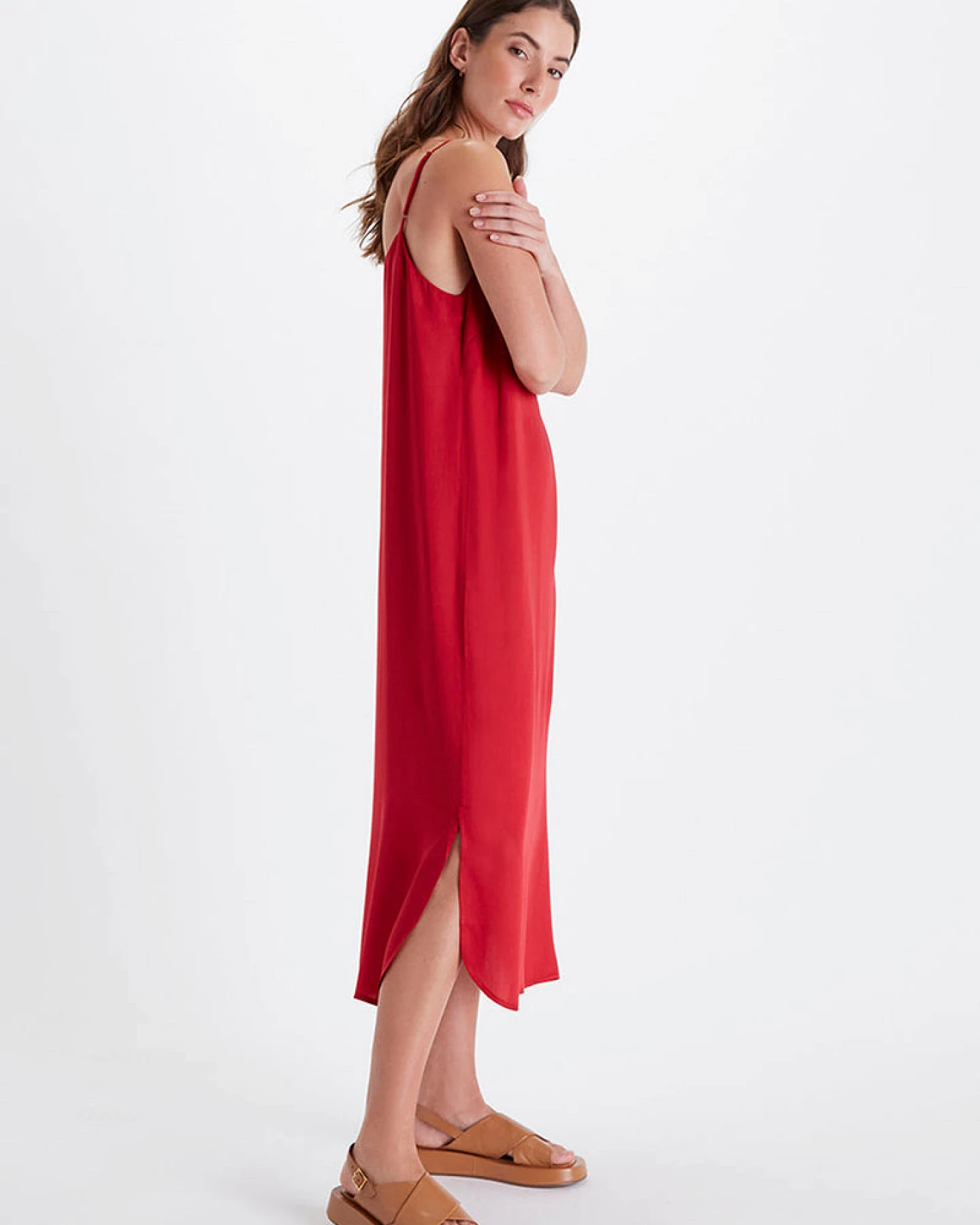 Neu Nomads Damen vegan Slip Dress Easy Fuchsia – Ansicht 2