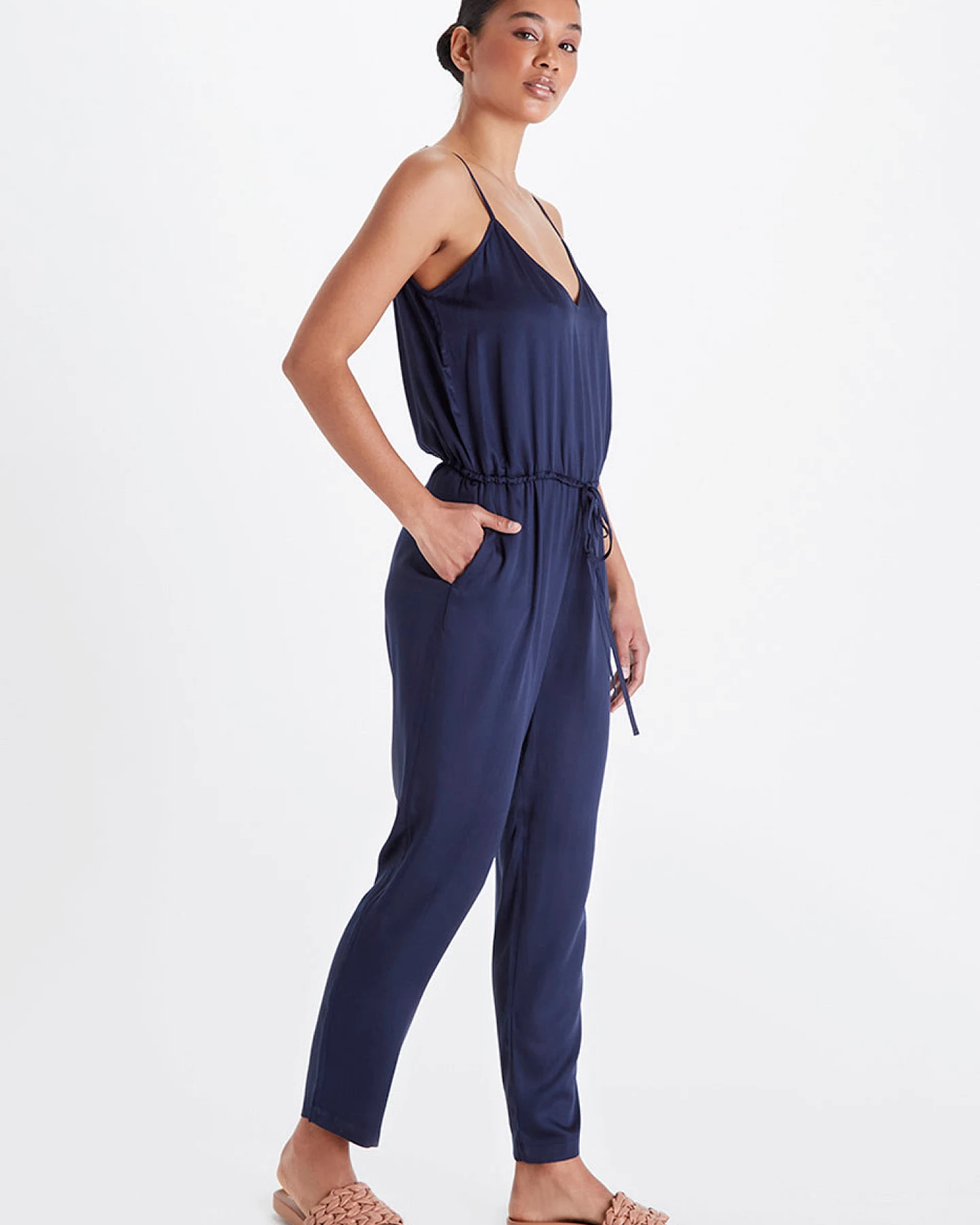 Neu Nomads Damen vegan Jumpsuit Kordelzug Sydney Mitternacht – Ansicht 2