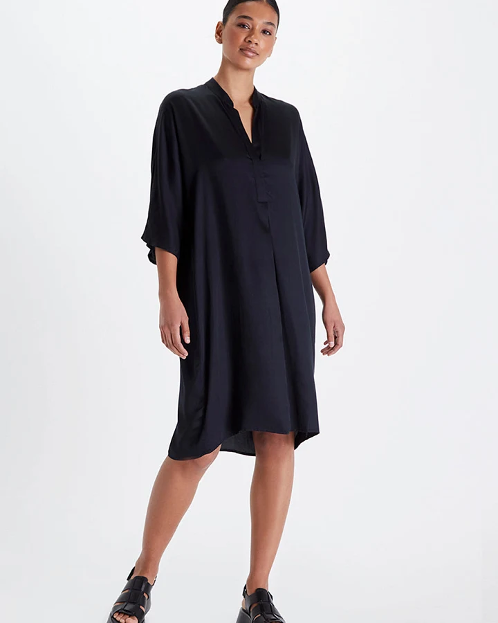 Neu Nomads Damen vegan Kleid Kerala Schwarz