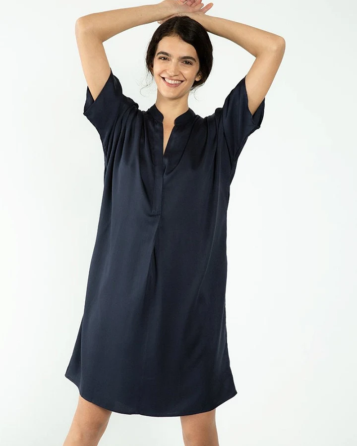 Neu Nomads Damen vegan Kleid Kerala Mitternacht