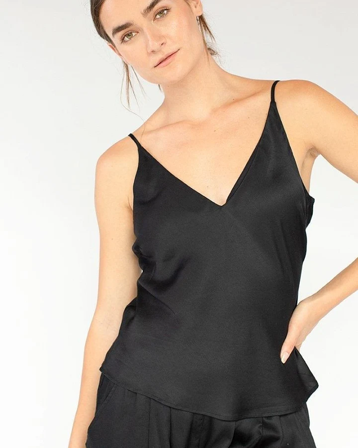 Neu Nomads Damen vegan Tops Bias Schwarz
