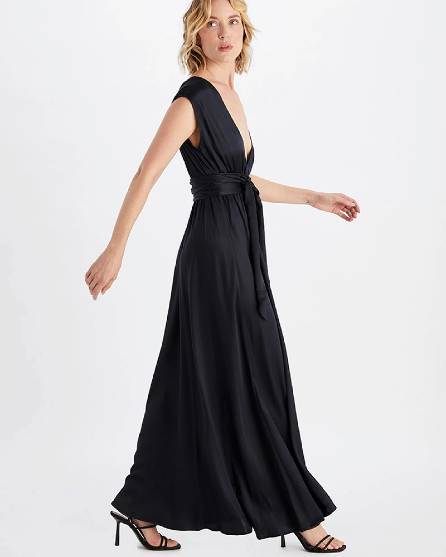 Neu Nomads Damen vegan Kleid Grace Schwarz – Ansicht 2