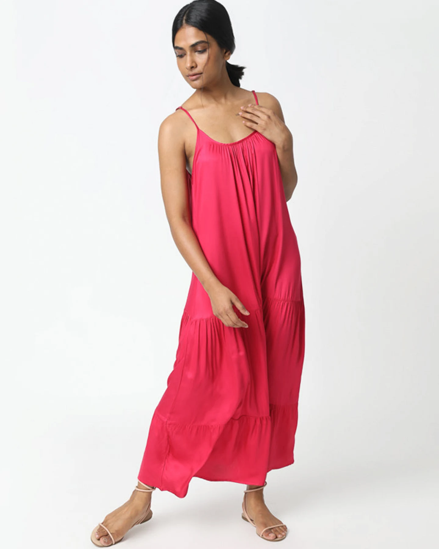 Neu Nomads Damen vegan Kleid Barcelona Fuchsia – Ansicht 2
