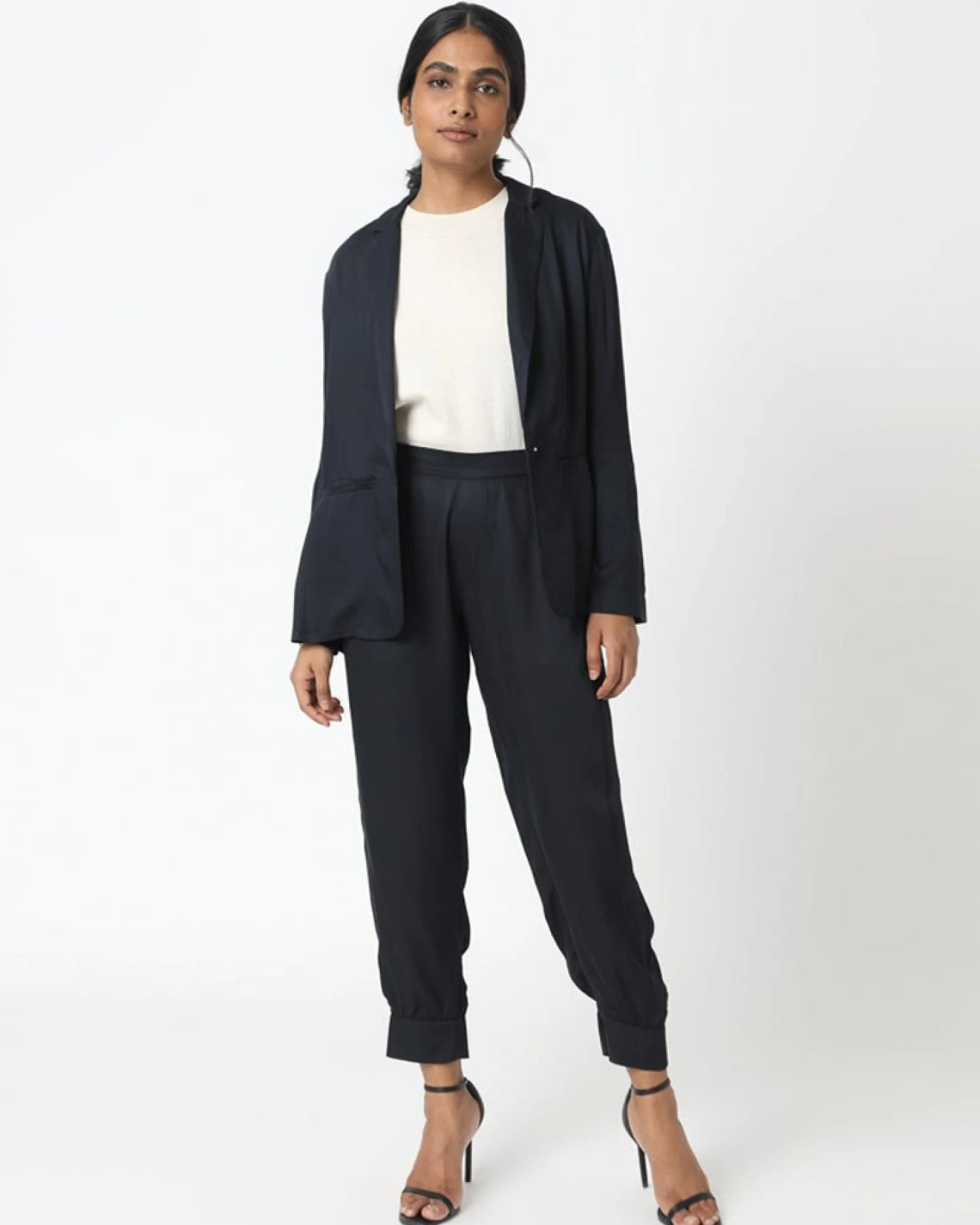 Neu Nomads Damen vegan Hose Ankle Allie Schwarz – Ansicht 2