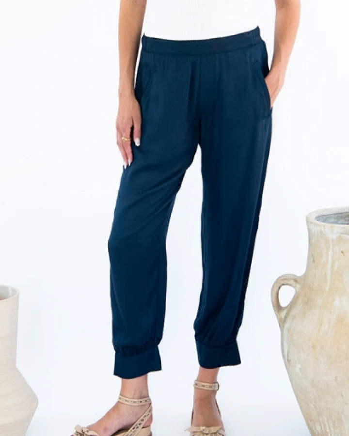Neu Nomads Damen vegan Hose Ankle Allie Midnight