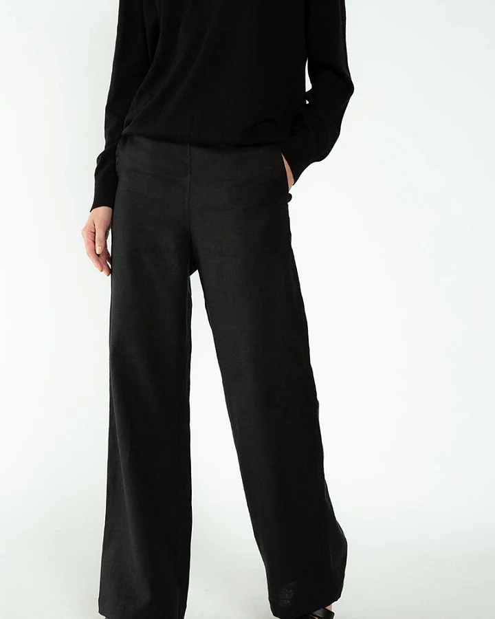 Neu Nomads Damen vegan Hose Palazzo Cara Schwarz