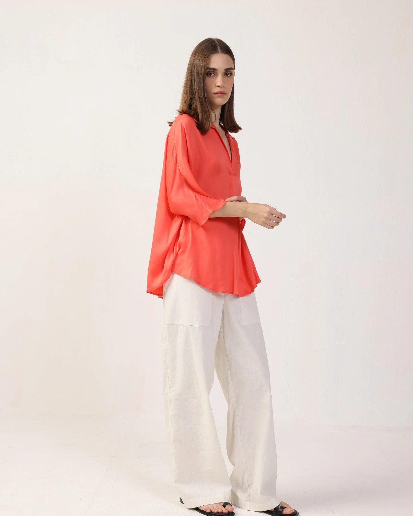 Neu Nomads Damen vegan Bluse Jasmin Melone – Ansicht 2