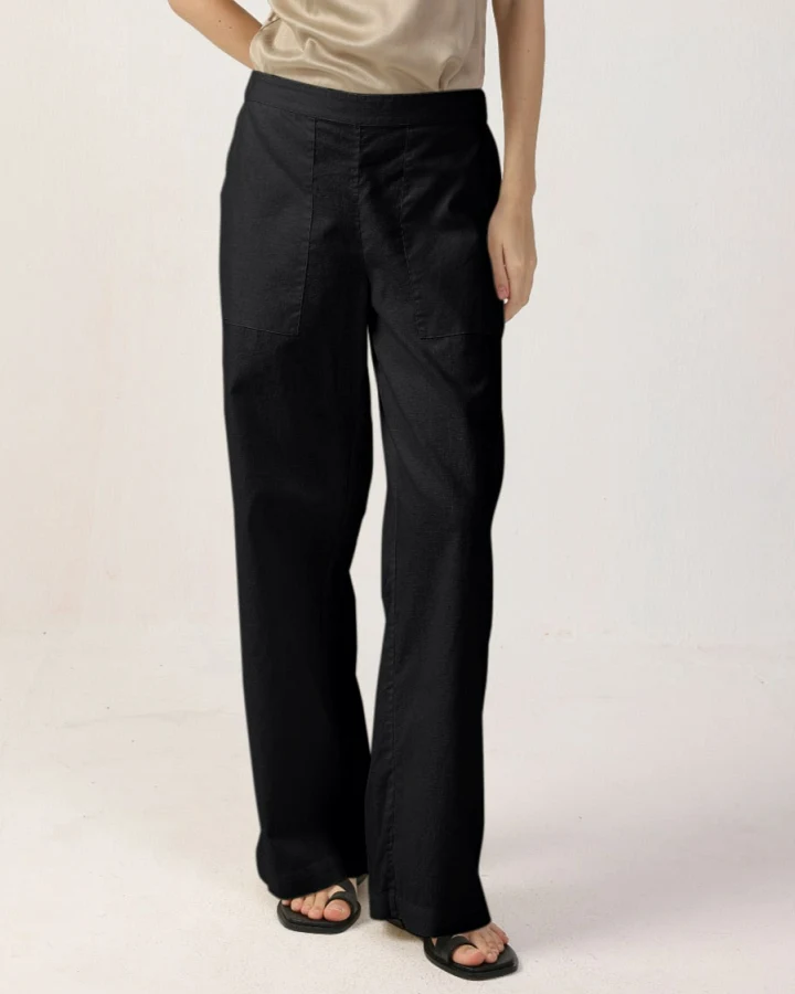 Neu Nomads Damen vegan Hose Blythe Schwarz