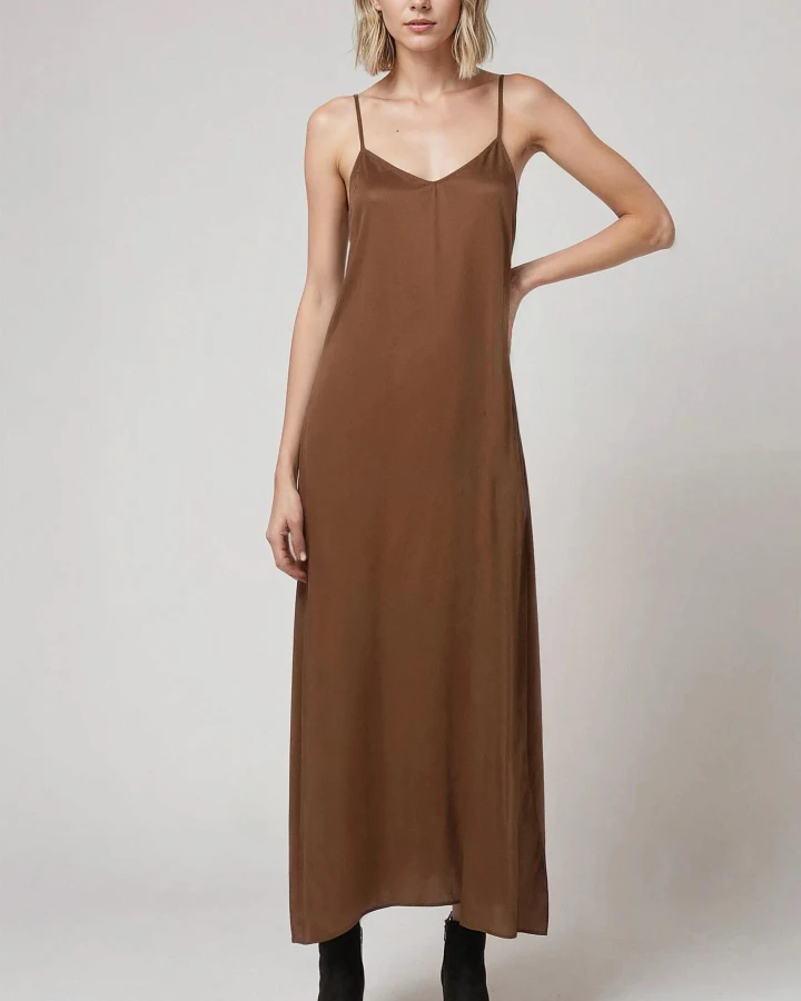 Neu Nomads Damen vegan Midikleid Sammie Cognac