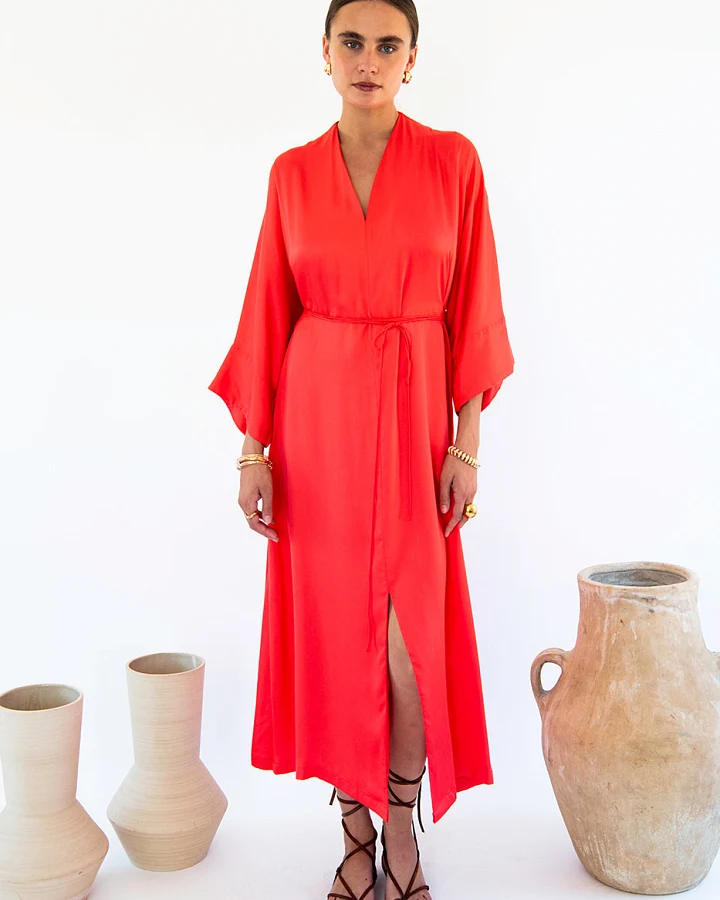 Neu Nomads Damen vegan Kleid Carmen Coral