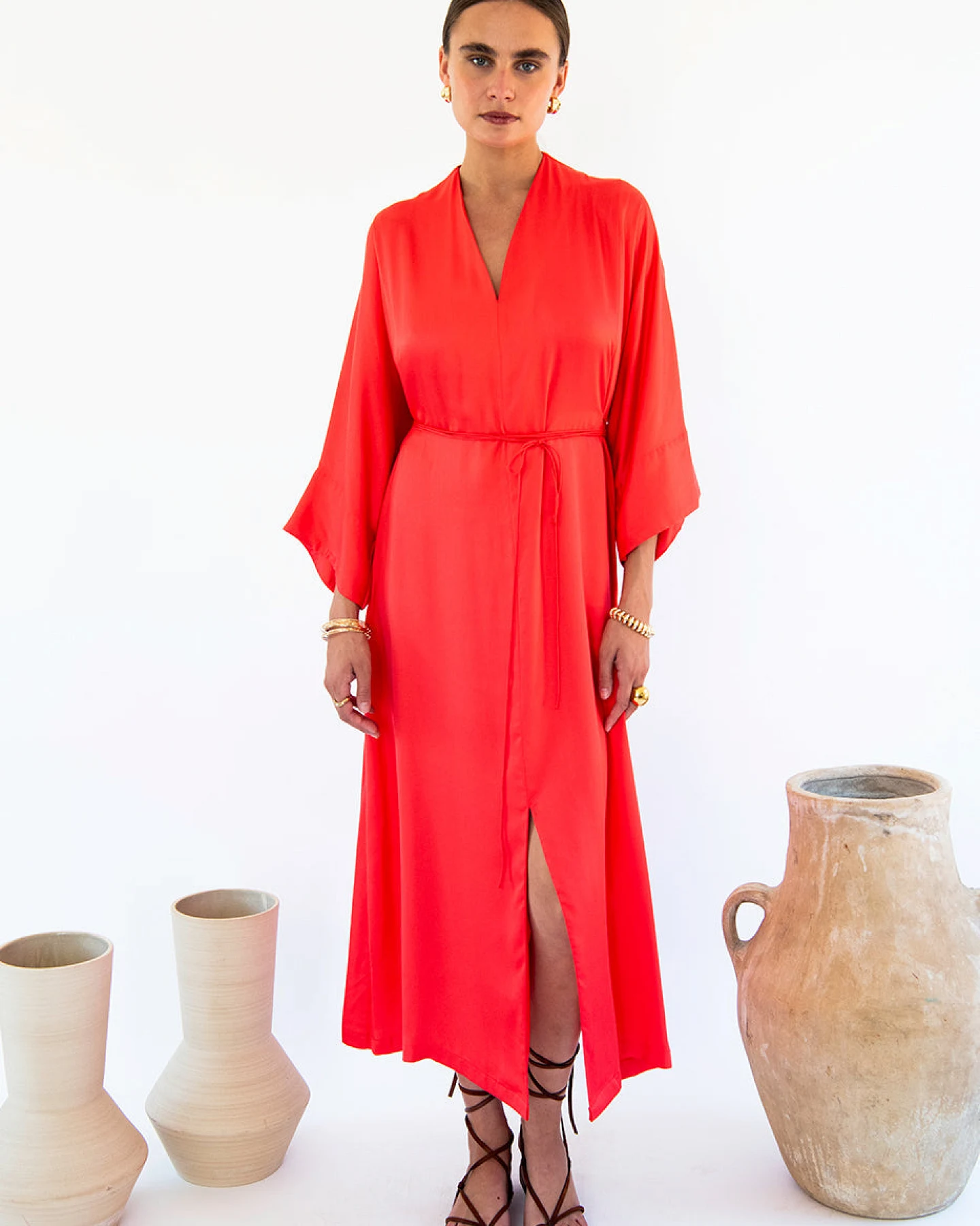 Neu Nomads Damen vegan Kleid Carmen Coral – Ansicht 2