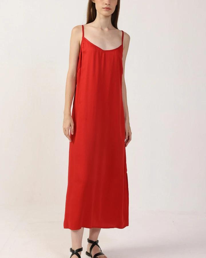 Neu Nomads Damen vegan Kleid Gitta Slip Rot