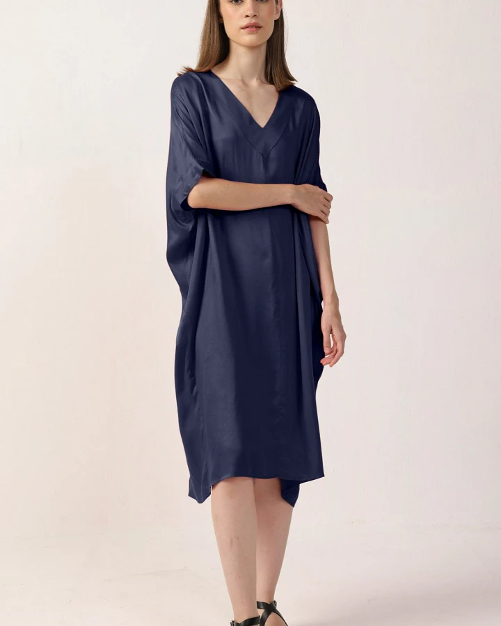 Neu Nomads Damen vegan Kleid Kaftan Francine Mitternacht