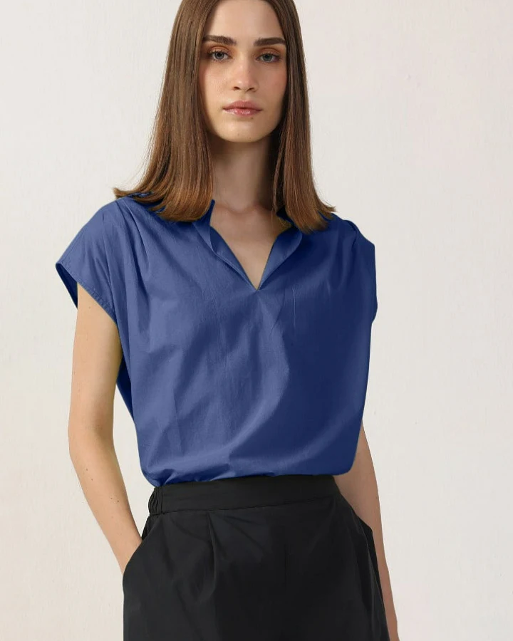 Neu Nomads Damen vegan Bluse Elettra Bluejay