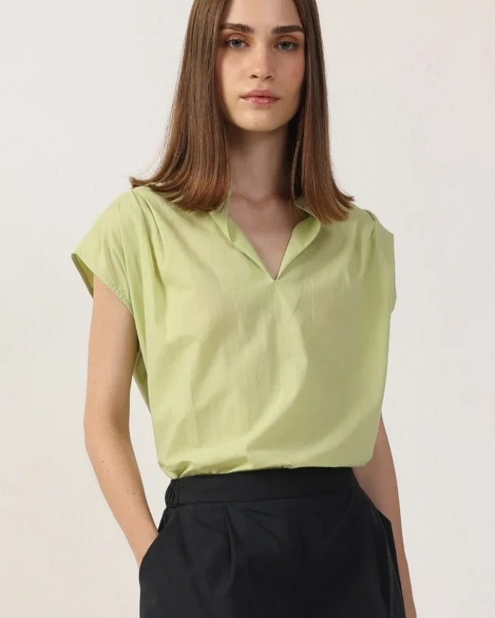 Neu Nomads Damen vegan Bluse Elettra Salbei