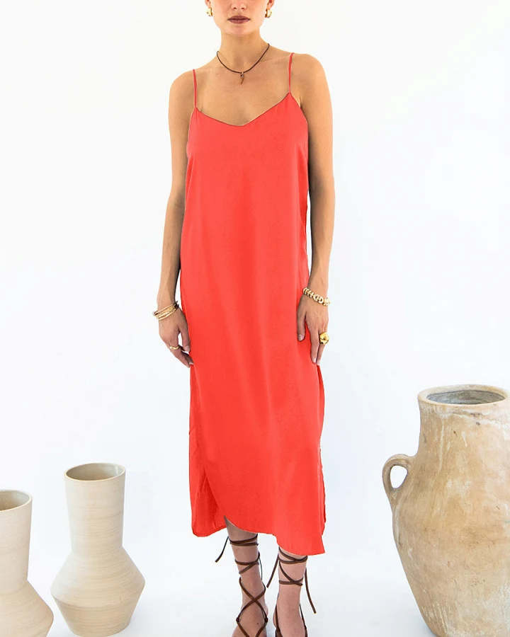 Neu Nomads Damen vegan Kleid Easy Slip Coral