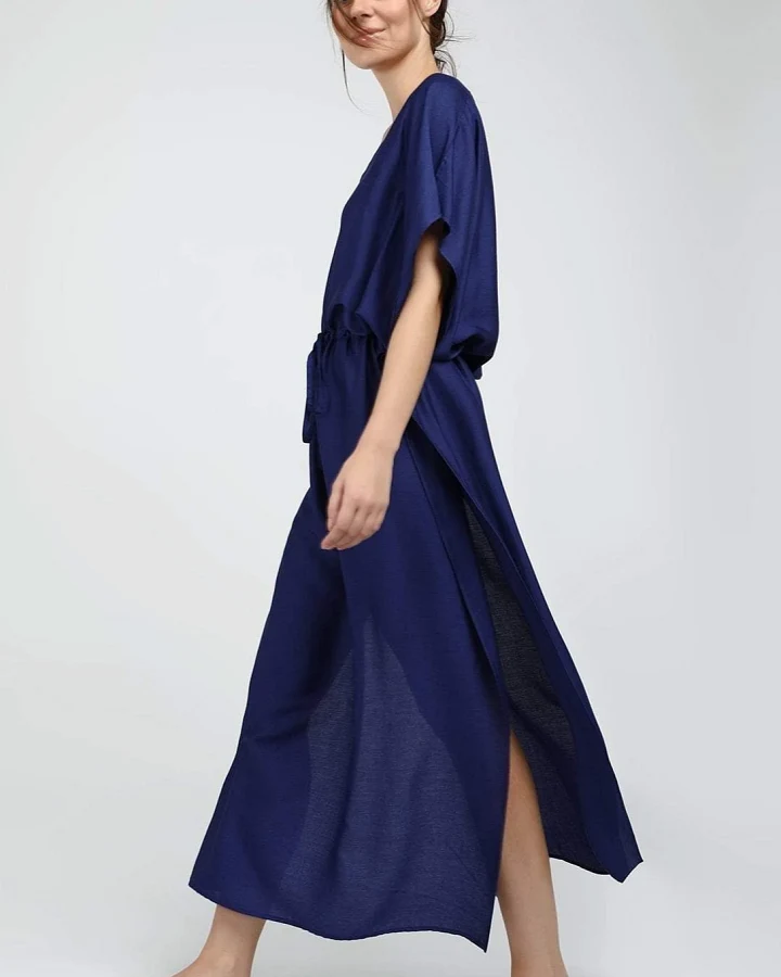 Neu Nomads Damen vegan Kleid Kaftan Capri Lapis Blau