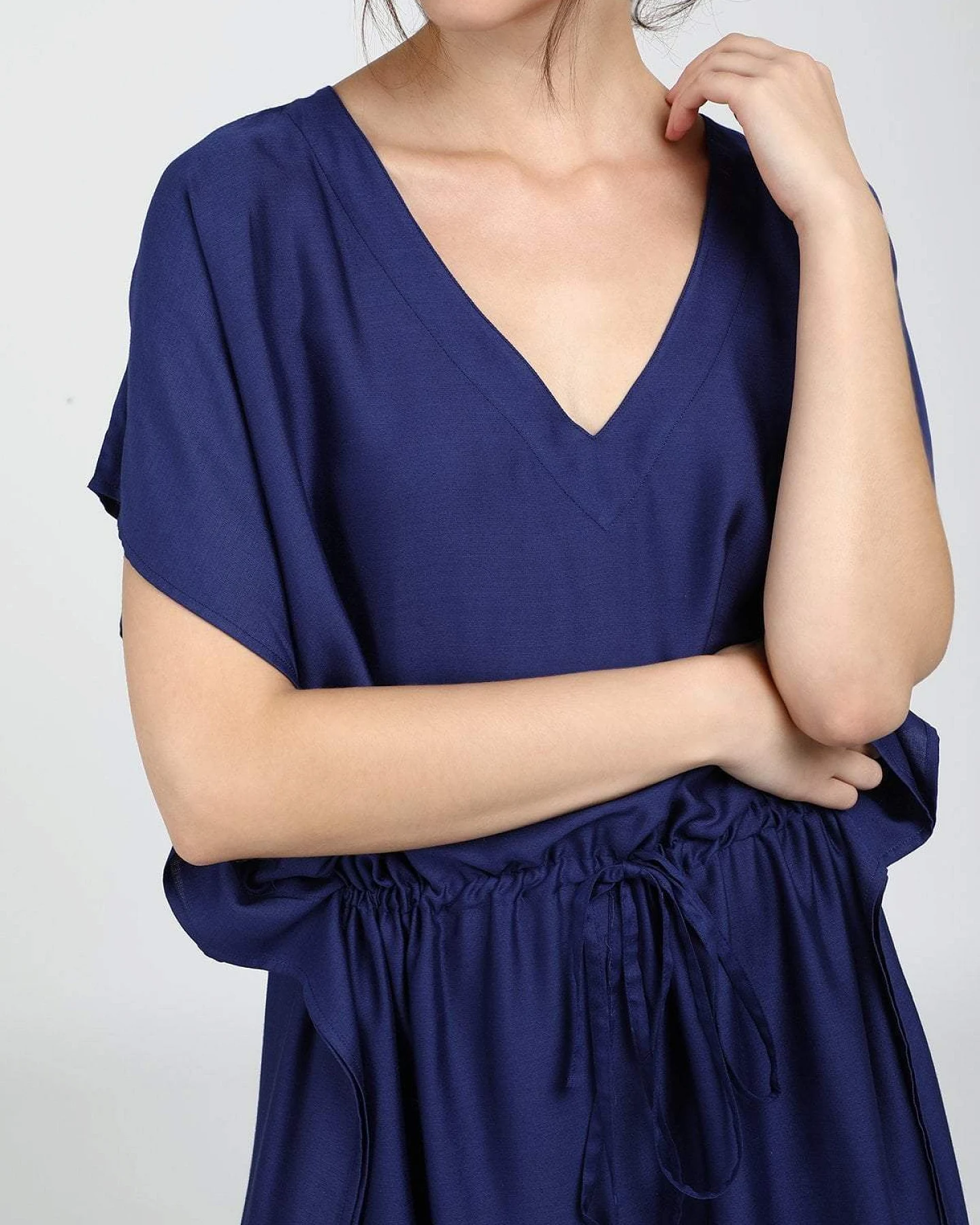 Neu Nomads Damen vegan Kleid Kaftan Capri Lapis Blau – Ansicht 2