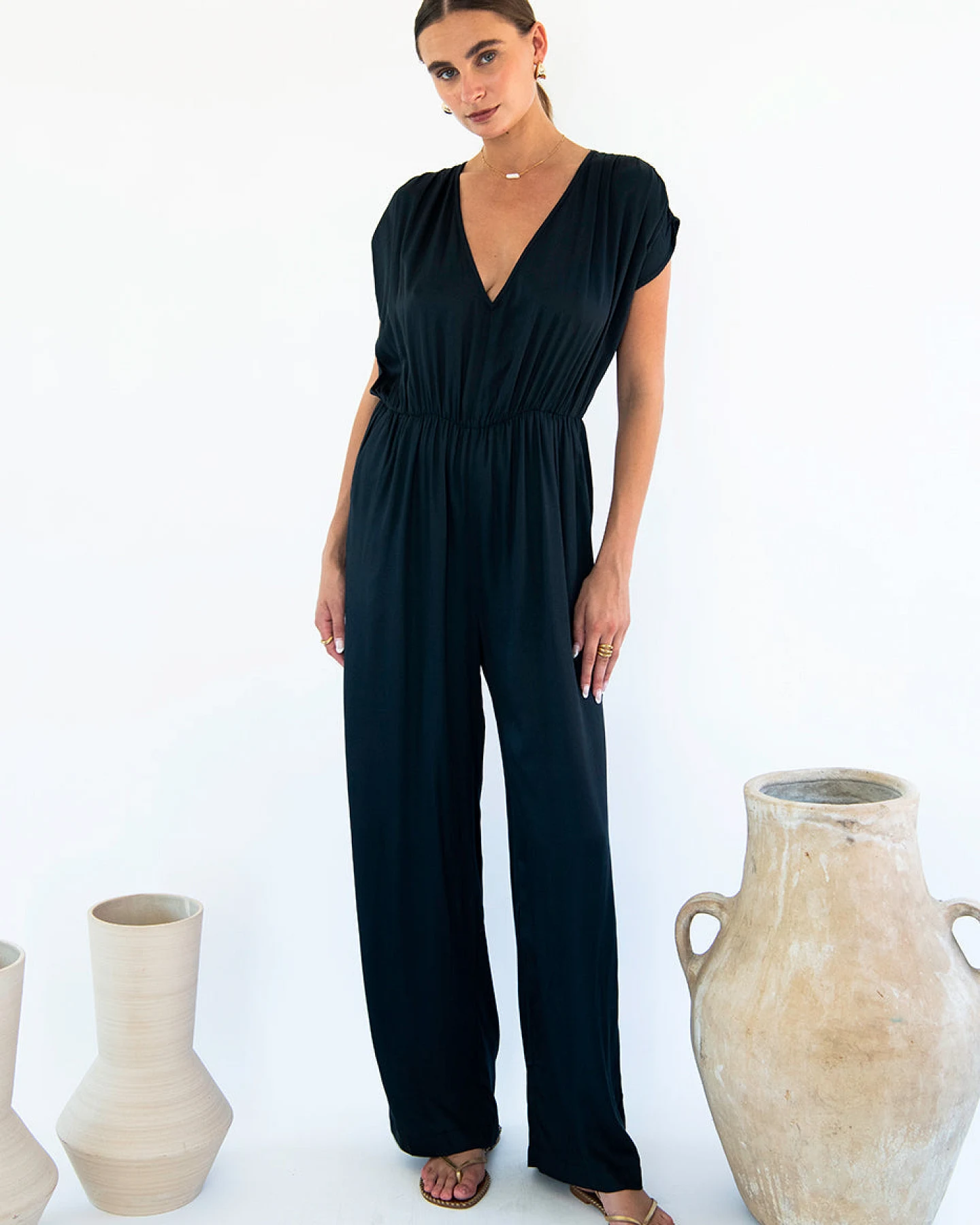 Neu Nomads Damen vegan Jumpsuit Catania Schwarz – Ansicht 2