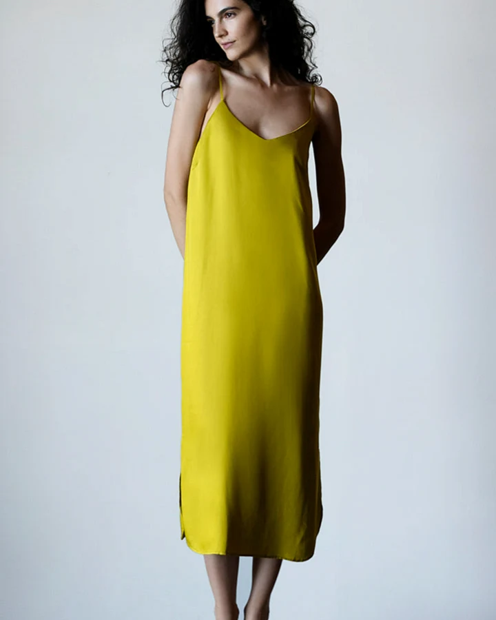 Neu Nomads Damen vegan Slip Dress Easy Mustard