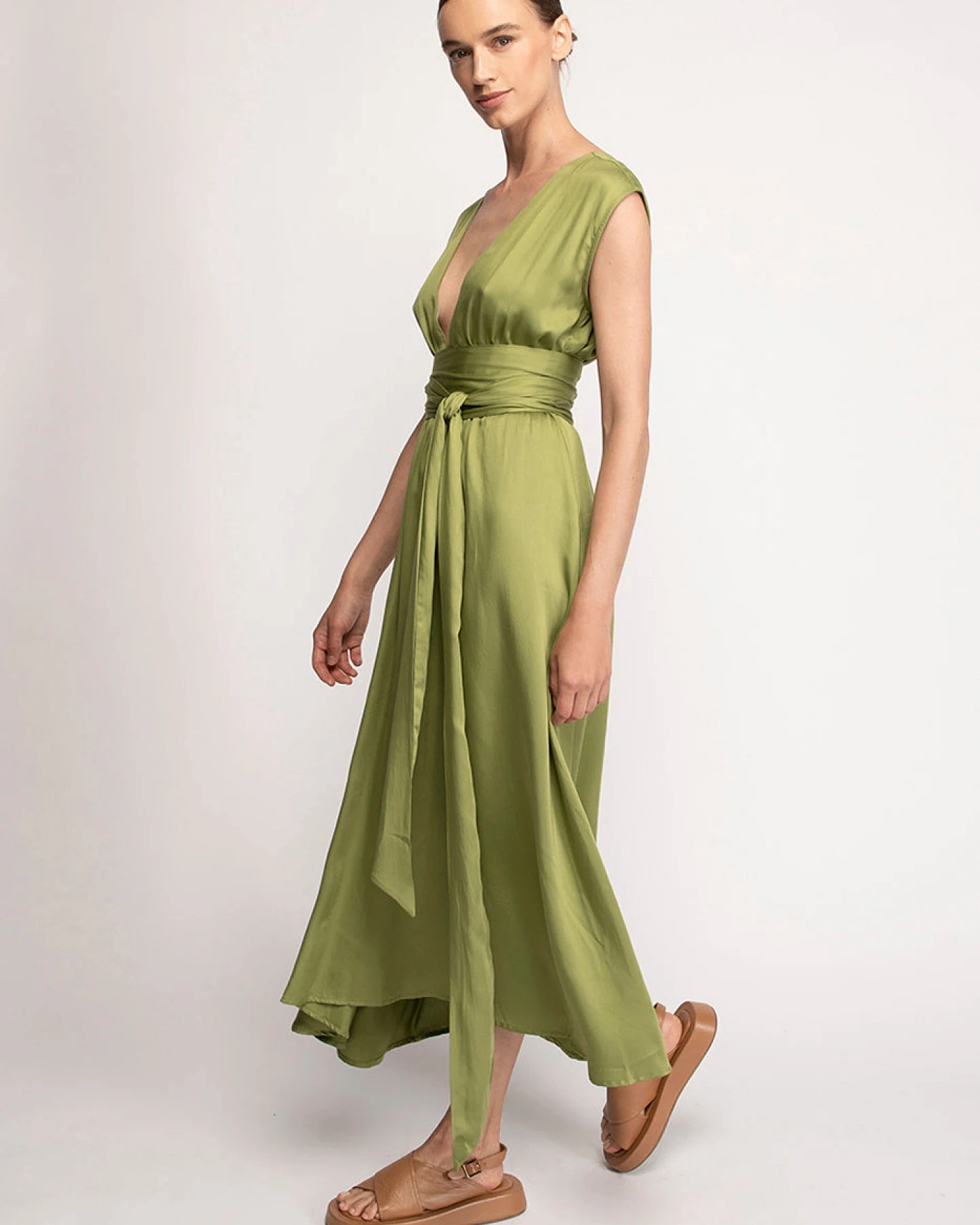 Neu Nomads Damen vegan Kleid Belize Gras – Ansicht 2