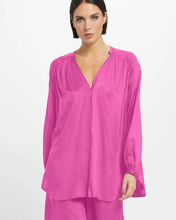 Neu Nomads Damen vegan Bluse Sunita Beerenrot