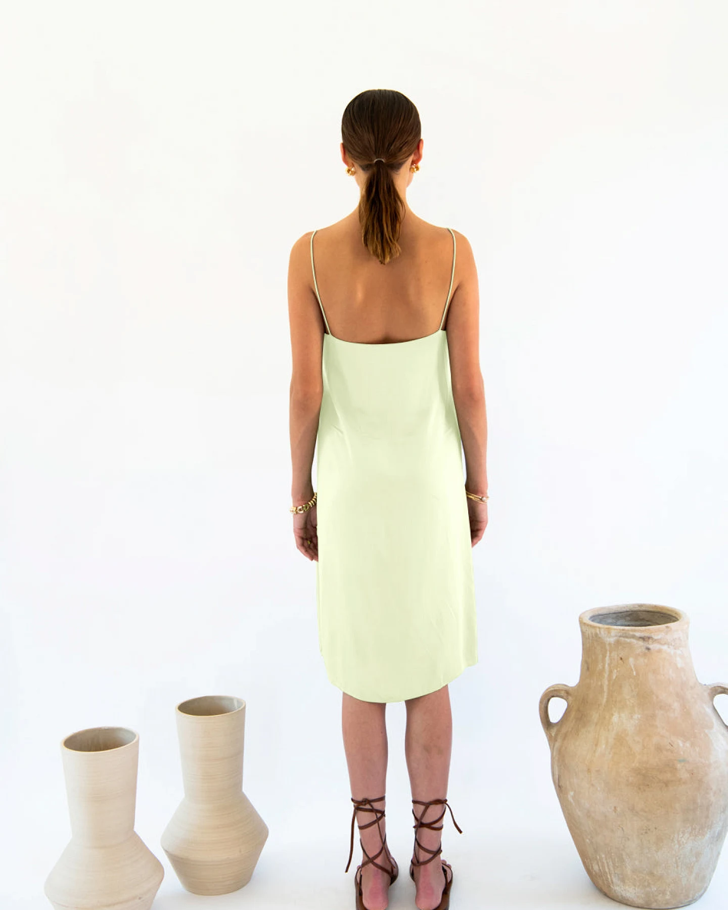 Neu Nomads Damen vegan Slip Dress Julianne Boxy Zitronengelb – Ansicht 2