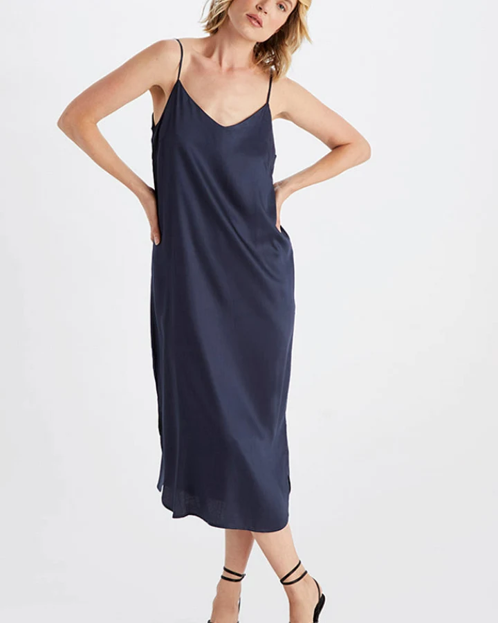 Neu Nomads Damen vegan Kleid Easy Slip Midnight