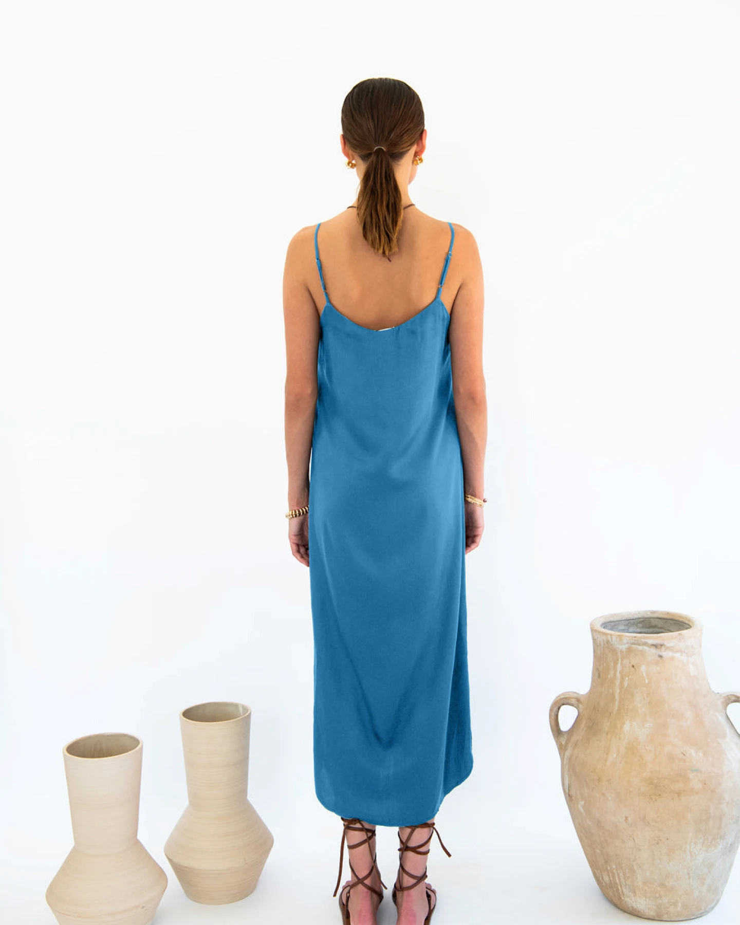 Neu Nomads Damen vegan Kleid Slip Easy Ocean Blue – Ansicht 2