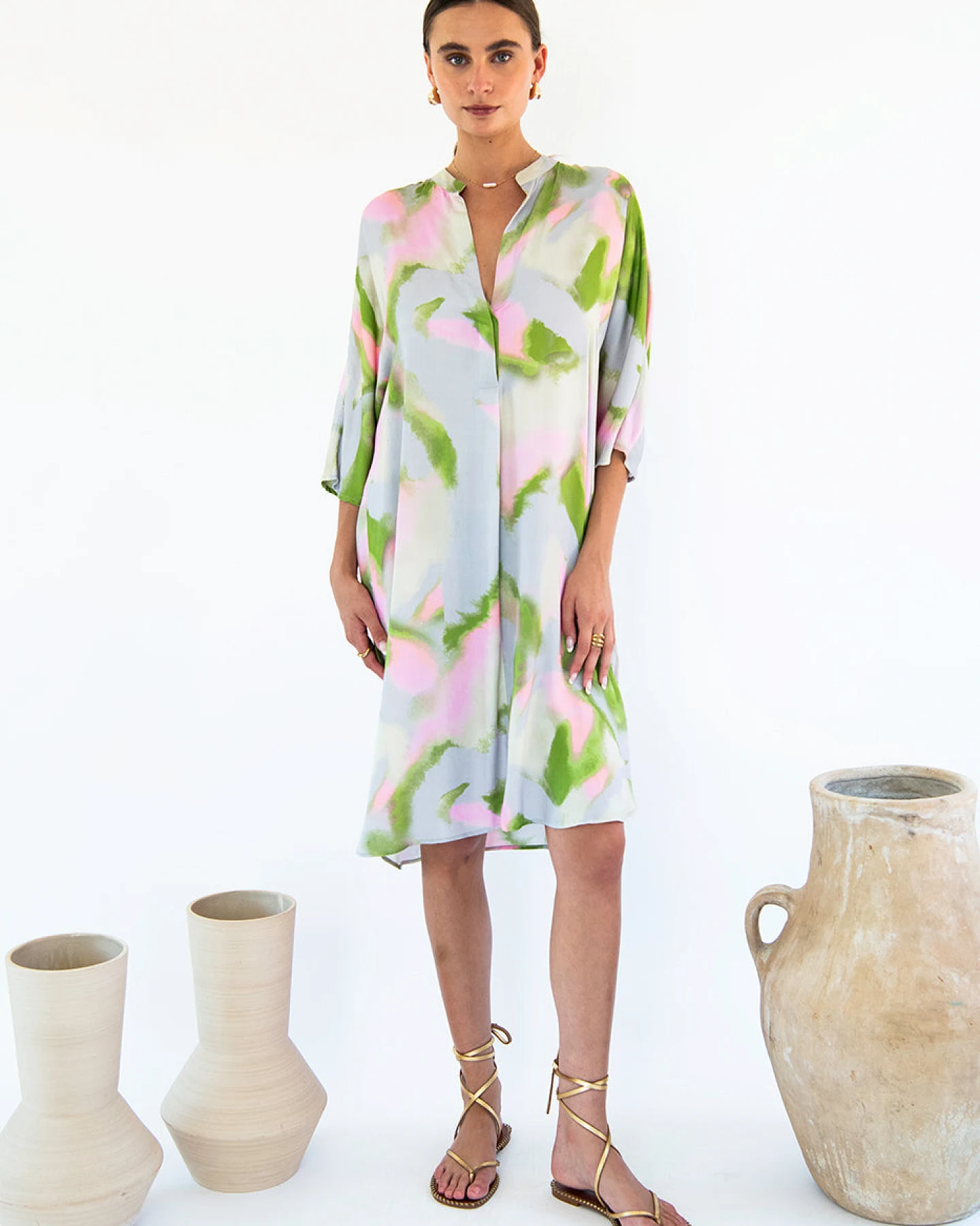Neu Nomads Damen vegan Kleid Kerala Traumhafter Druck – Ansicht 2