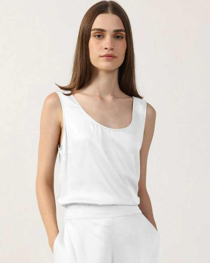 Neu Nomads Damen vegan Tanktop Joelle Weiß